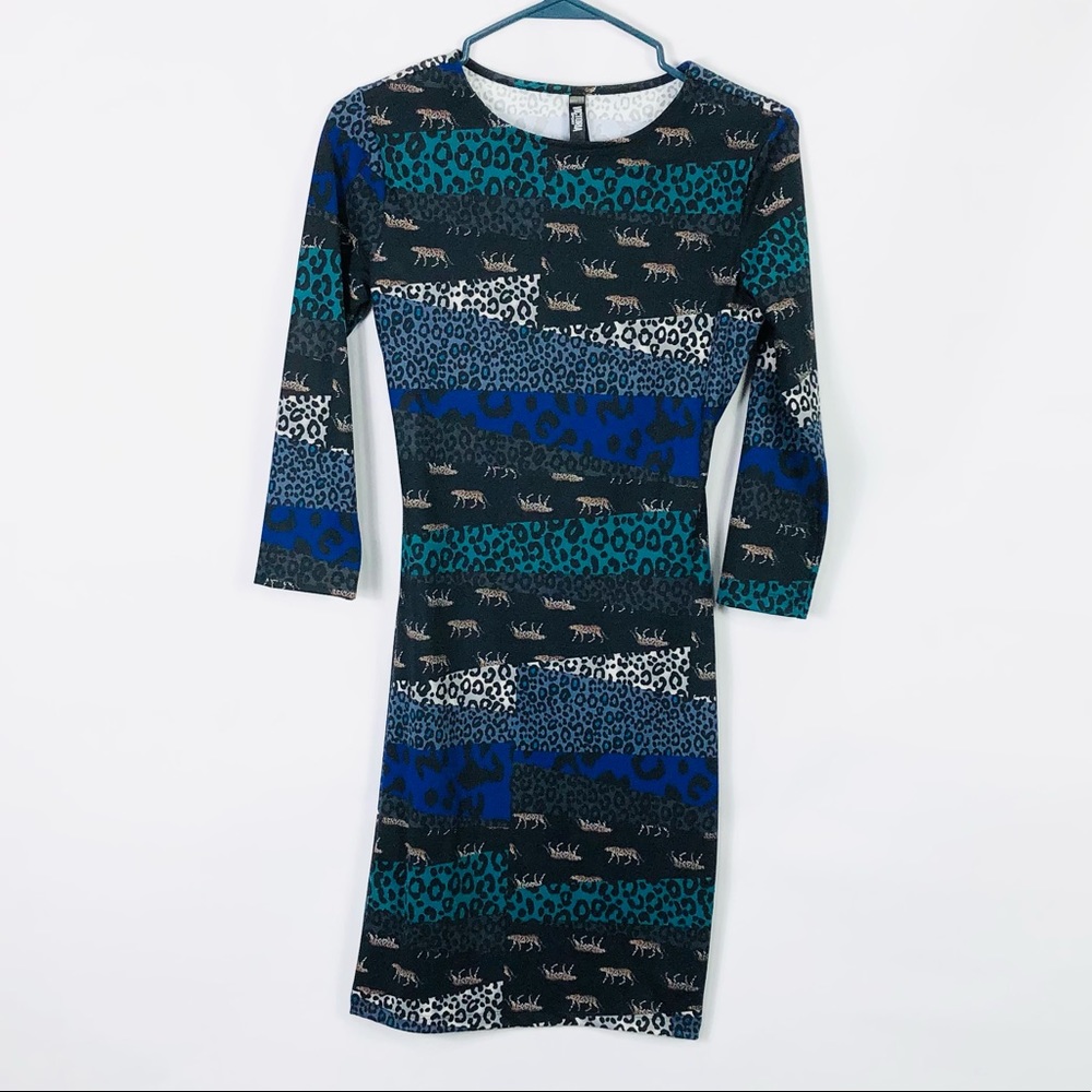 Victoria’s Secret Sport bodycon animal print dress women’s size xsmall